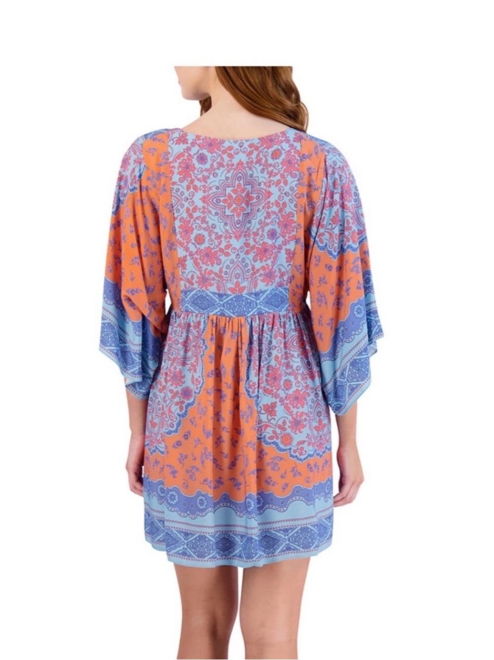 Signature by Robbie Bee Boho Paisley Tunic Dress